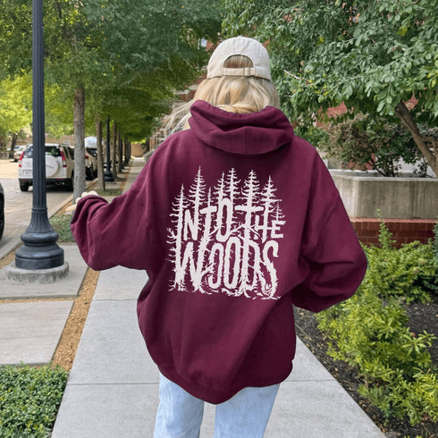 Embrace your inner wanderer with the Into The Woods hoodie, designed for those who hear the call of the wild.