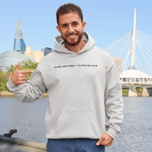 Celebrate Canadian pride with the “It’s Not Just a Place – It’s Who We Are” hoodie. A cozy unisex Canadian hoodie perfect for everyday wear, travel, and showing love for Canada.