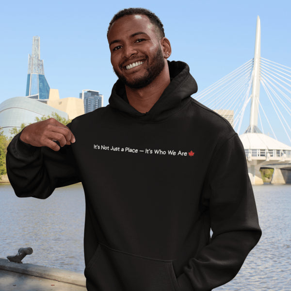 Celebrate Canadian pride with the “It’s Not Just a Place – It’s Who We Are” hoodie. A cozy unisex Canadian hoodie perfect for everyday wear, travel, and showing love for Canada.