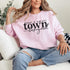 Small Town Hockey Mom sweatshirt with black typography design on a cozy white crewneck, perfect for rink moms and hockey season apparel