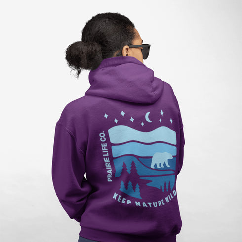 Keep Nature Wild Hoodie-Bear-Blue