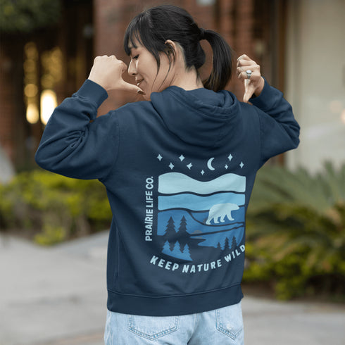 Keep Nature Wild Hoodie-Bear-Blue