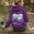 Featuring a sleek polar bear silhouette wandering through layered frozen prairie hills, this hoodie design evokes the serenity of untouched nature.