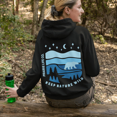 Keep Nature Wild Hoodie-Bear-Blue