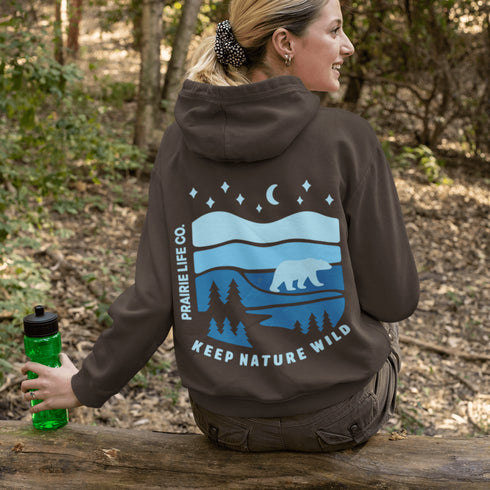 Keep Nature Wild Hoodie-Bear-Blue