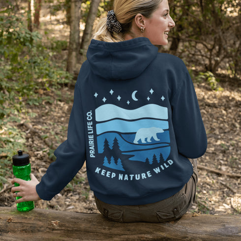 Keep Nature Wild Hoodie-Bear-Blue