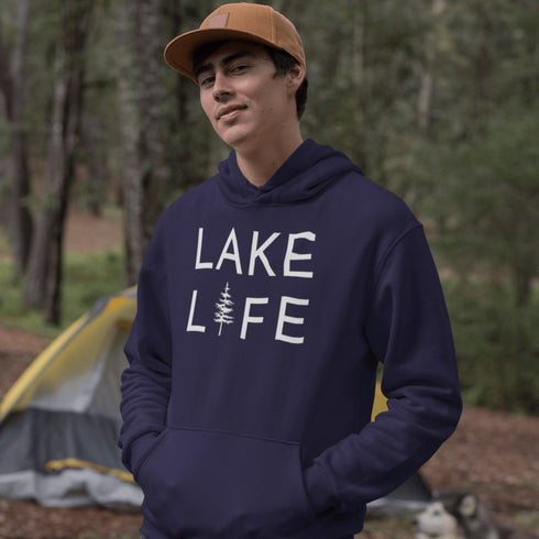Embrace the serene vibes of lakeside living with our exclusive "Lake Life" hoodie. Designed for those who find their peace by the water, this hoodie combines comfort with a statement of tranquility.