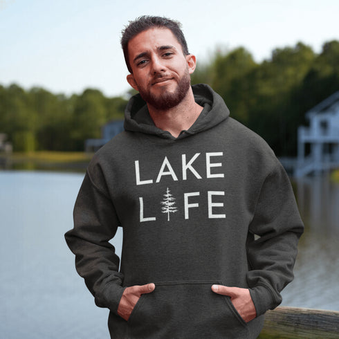 Embrace the serene vibes of lakeside living with our exclusive "Lake Life" hoodie. Designed for those who find their peace by the water, this hoodie combines comfort with a statement of tranquility.