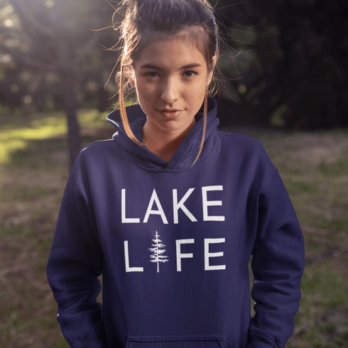 Embrace the serene vibes of lakeside living with our exclusive "Lake Life" hoodie. Designed for those who find their peace by the water, this hoodie combines comfort with a statement of tranquility.