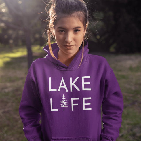 Embrace the serene vibes of lakeside living with our exclusive "Lake Life" hoodie. Designed for those who find their peace by the water, this hoodie combines comfort with a statement of tranquility.