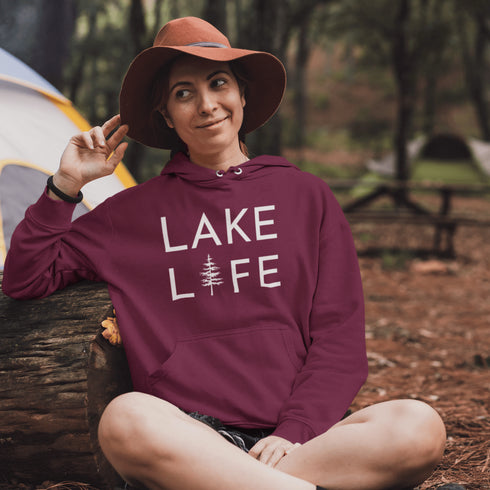 Embrace the serene vibes of lakeside living with our exclusive "Lake Life" hoodie. Designed for those who find their peace by the water, this hoodie combines comfort with a statement of tranquility.