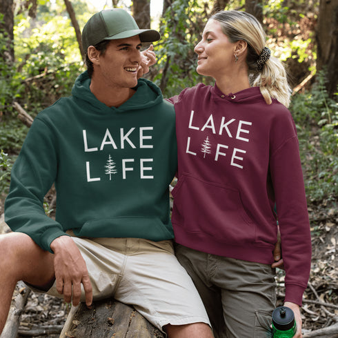 Embrace the serene vibes of lakeside living with our exclusive "Lake Life" hoodie. Designed for those who find their peace by the water, this hoodie combines comfort with a statement of tranquility.