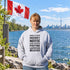 Canadian Lake Ontario hoodie with maple syrup hockey moose poutine lacrosse and beaver typography design