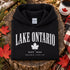 Lake Ontario EST 1641 Canadian hoodie with maple leaf and vintage collegiate lettering