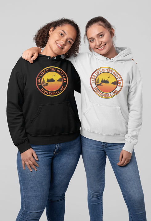 Featuring a stunning sunset over your favorite Manitoba lake, this hoodie is a wearable reminder that Lake Life truly is the Best Life.