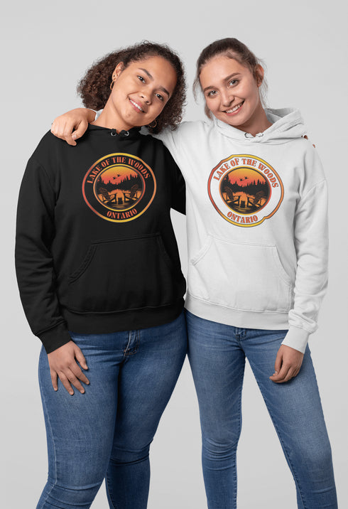 Featuring a stunning sunset scene, this hoodie wraps you in cozy dockside bliss, whether you're lakeside or just pretending from your couch.