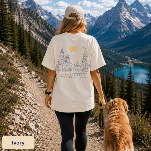 Comfort Colors 1717 unisex t-shirt featuring a coordinating left chest pocket design and large outdoor-inspired back graphic, shown in a lifestyle setting and available in multiple garment-dyed colours.