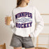 Winnipeg Hockey 1972 vintage-style unisex crewneck sweatshirt with collegiate lettering, crossed hockey sticks and retro hockey graphic by Prairie Life Co.