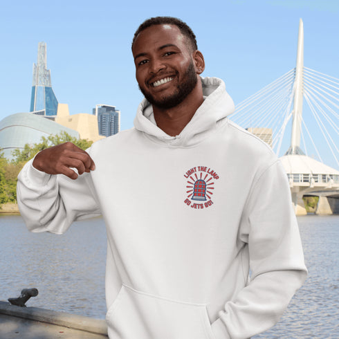 Light the Lamp – Go Jets Go! Hoodie🔥 Because when that red light flashes, it's party time in the 'Peg. 🔥