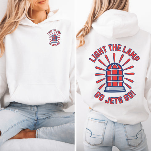 Light the Lamp – Go Jets Go! Hoodie🔥 Because when that red light flashes, it's party time in the 'Peg. 🔥