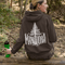 Celebrate the wild spirit of Manitoba with this eye-catching hoodie featuring "Manitoba" written in a unique tree branch font.