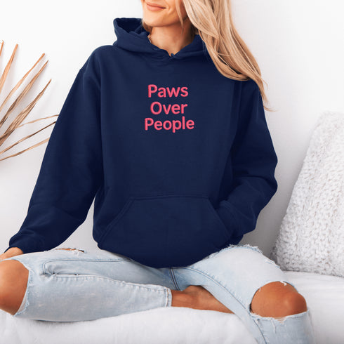 This embroidered hoodie says what every true animal lover is already thinking: Paws. Always. Over. People.