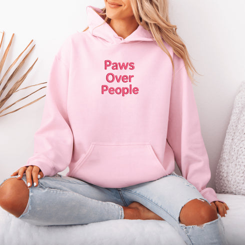 This embroidered hoodie says what every true animal lover is already thinking: Paws. Always. Over. People.