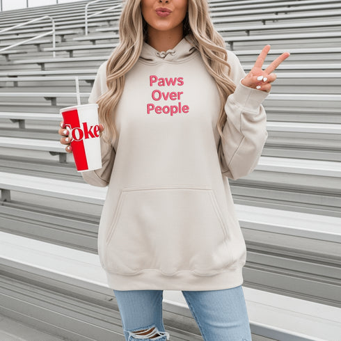 This embroidered hoodie says what every true animal lover is already thinking: Paws. Always. Over. People.