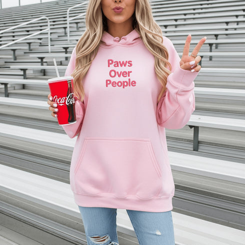 This embroidered hoodie says what every true animal lover is already thinking: Paws. Always. Over. People.