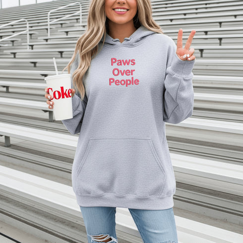 This embroidered hoodie says what every true animal lover is already thinking: Paws. Always. Over. People.