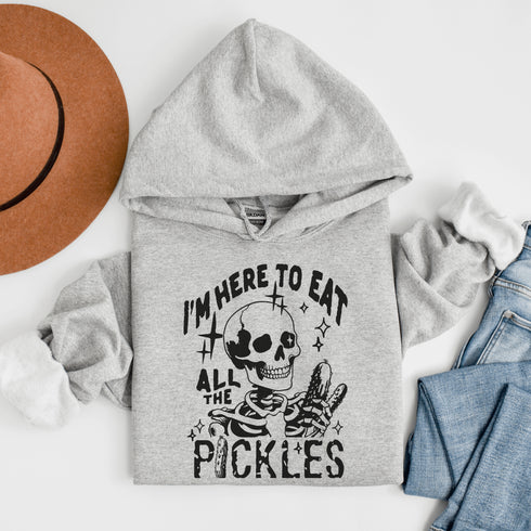 Whether you're out haunting or hoarding pickles, this hoodie’s got you covered—literally. Soft, cozy, and designed for the pickle-loving rebel inside you.