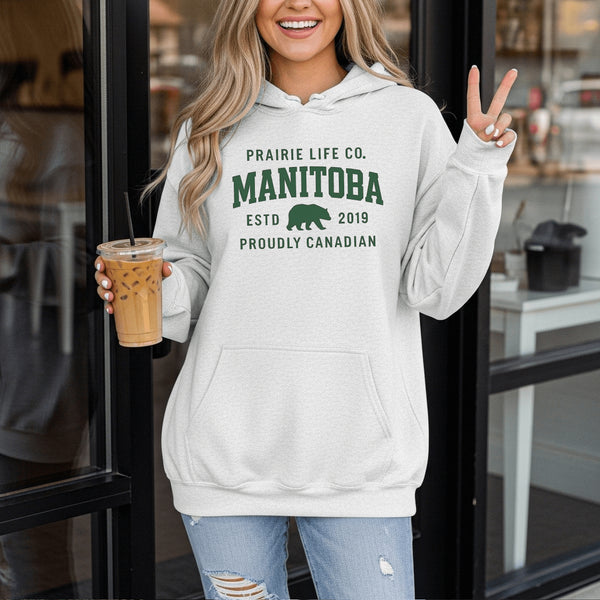 Celebrate your roots in comfort and style with our Heritage Hoodie, a timeless classic designed for proud Manitobans and Canadians alike.