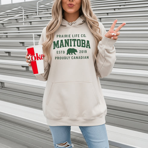 Celebrate your roots in comfort and style with our Heritage Hoodie, a timeless classic designed for proud Manitobans and Canadians alike.