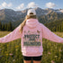 Unisex Gildan 18500 hoodie featuring a matching left chest graphic and a large vintage-inspired back design celebrating pollinators, wildflowers, bees, butterflies, and hummingbirds. Available in multiple colors for hiking, gardening, camping, nature lovers, and everyday outdoor wear.