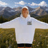 Unisex Gildan 18500 hoodie featuring a matching left chest graphic and a large vintage-inspired back design celebrating pollinators, wildflowers, bees, butterflies, and hummingbirds. Available in multiple colors for hiking, gardening, camping, nature lovers, and everyday outdoor wear.