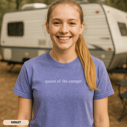 Queen of the Camper Shirt – the ultimate tee for women who rule the campsite.