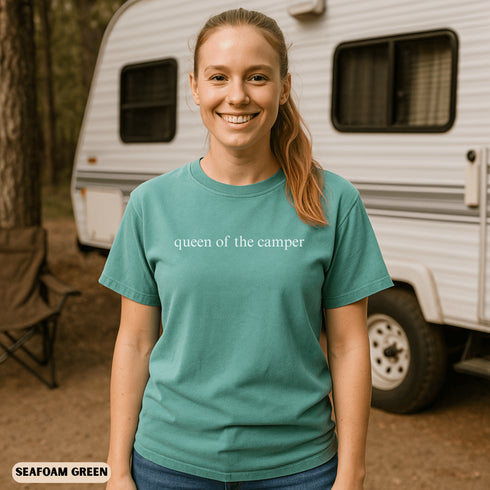 Queen of the Camper Shirt – the ultimate tee for women who rule the campsite.