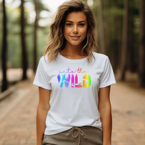 This unique design features a stunning gradient nature scene etched into the iconic words, perfectly capturing the essence of outdoor adventure.