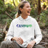 Crafted with comfort and style in mind, this hoodie features a unique camping scene etched into the word "CAMPING" on the front, adding a touch of nature to your wardrobe.