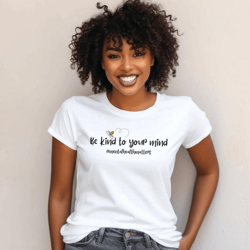 Introducing our "Be Kind To Your Mind" mental health t-shirt, designed to spread positivity and awareness about the importance of mental well-being.
