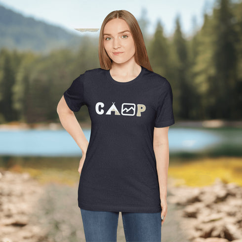 Introducing the perfect addition to your camping gear: the Camp t-shirt! This soft and comfortable shirt is the ultimate must-have for anyone who loves the great outdoors.