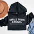 Cozy Small Town Canada hockey hoodie inspired by outdoor rink life. Warm fleece sweatshirt perfect for winter skating and small-town pride.