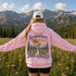 Vintage-inspired hoodie featuring a matching left chest graphic and large outdoor-themed back design on a unisex heavy blend hoodie shown in lifestyle and flat lay mockups.