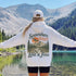 Somewhere Between Lost & Free Back Print Hoodie | Vintage Mountain Hiking Hoodie | Gildan 18500 Heavy Blend Sweatshirt