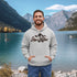 Introducing our rugged and stylish hiking hoodie, perfect for outdoor enthusiasts and nature lovers alike. Featuring a striking mountain graphic and the motivational slogan "Take A Hike", this sweater is designed to inspire your next camping adventure.