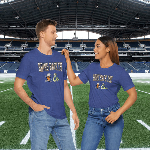 Introducing the "Bring Back The Beer Snake" T-shirt – the ultimate conversation starter (and possibly friendship saver) for every die-hard Winnipeg Bomber fan! This soft, stylish tee features a hilarious graphic of a beer running away from a mischievous snake, perfectly capturing the epic saga of the legendary beer snake.