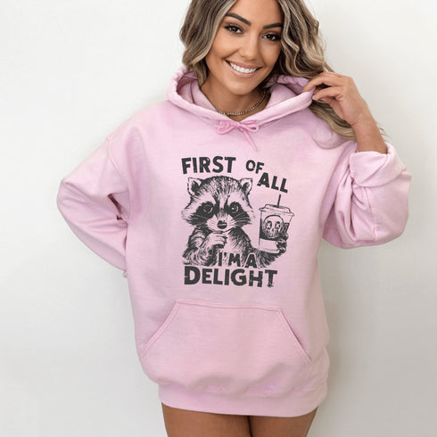 Raccoon Hoodie- I'm A Delight