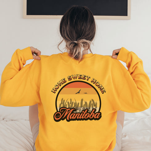 C & Win Sports Manitoba Home Sweet Home Sweatshirt S / Gold - C & Win Sports