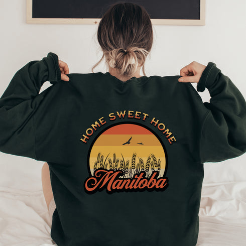 C & Win Sports Manitoba Home Sweet Home Sweatshirt S / Forest Green - C & Win Sports