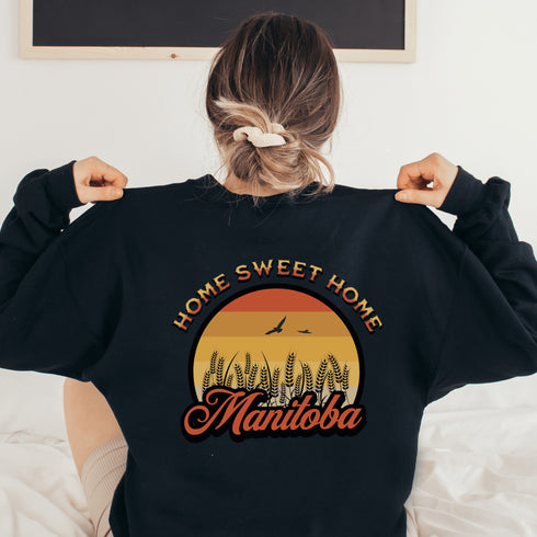 C & Win Sports Manitoba Home Sweet Home Sweatshirt S / Black - C & Win Sports